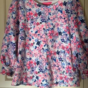 Lilly Pulitzer Vibrant Pink and Blue Top